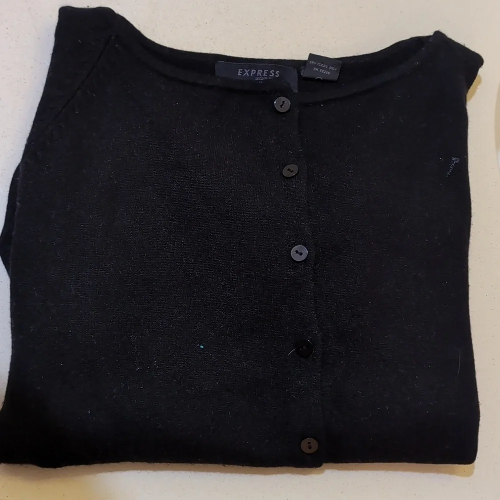 Vintage Express silk & cashmere cardigan - Picture 6 of 8